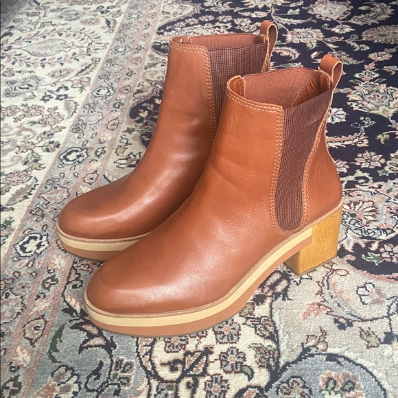 Bernardo Shoes - Bernardo Boots Shawnee Chelsea Ankle Booties Block Heel in Chestnut 9